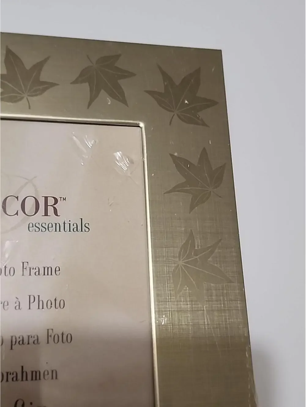 4 x 6 Gold Leaf Photo Frame‎ With Glass Front